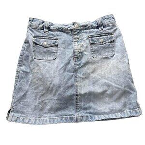 Vintage 90s Old Navy Denim Skort Light Wash Y2K Mini XS S